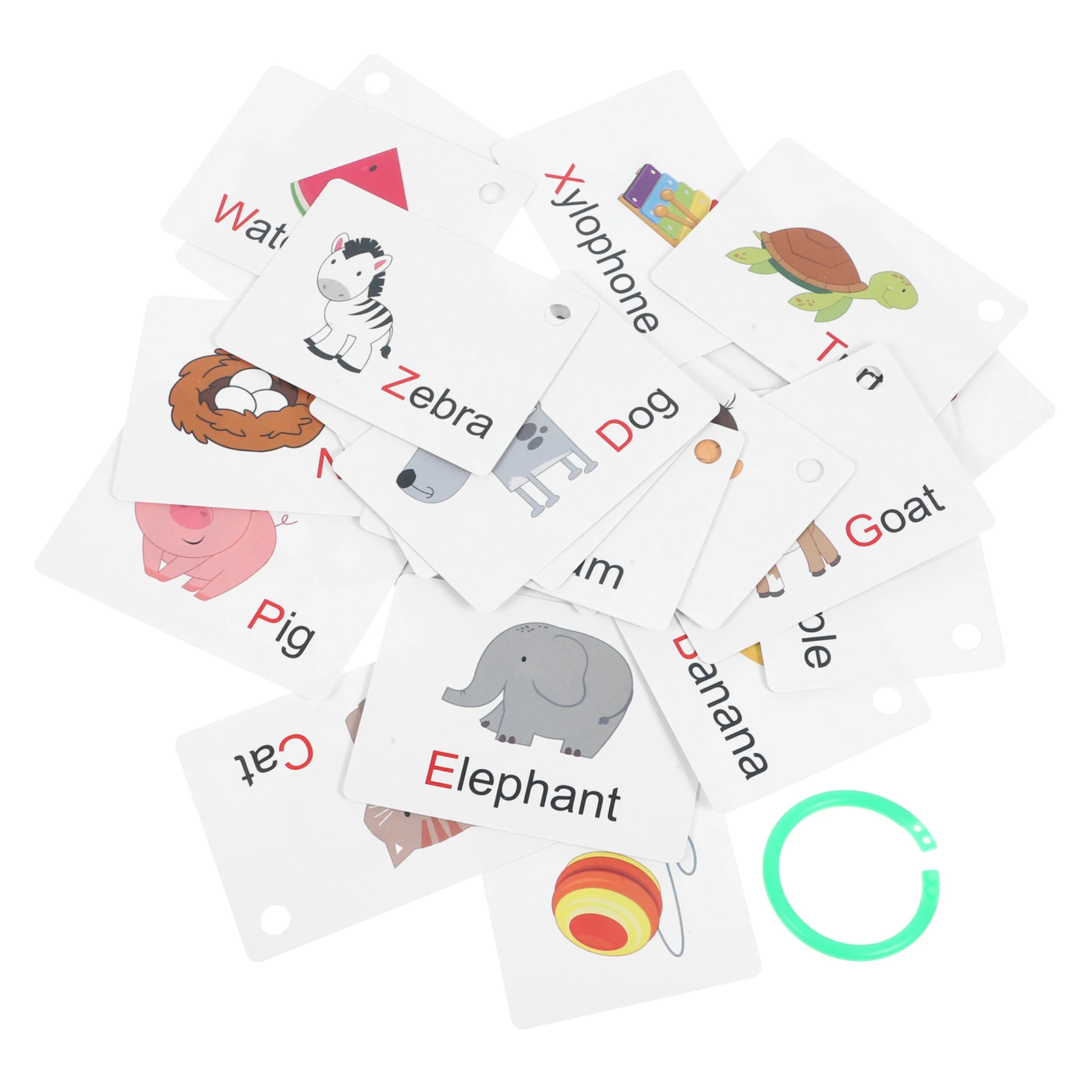 Educazione precoce Carte inglesi Giocattolo Portatile Giocattolo per bambini Cartone animato Accessori cognitivi Gioco di puzzle