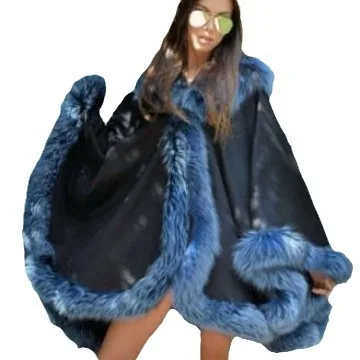 One Size Women Winter Faux Fur Cape Solid Thcik Thermal Lapel Collar Imitation Fur Jacket For Female Comfortable Lady's Fur Coat
