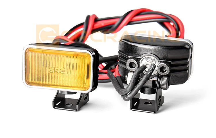 GRC Pro Version Spotlight RC Fernbedienung Modellauto mit galvanisiertem Reflektor Suchscheinwerfer 20 mm rechteckiger Scheinwerfer G157UY – Detail 8