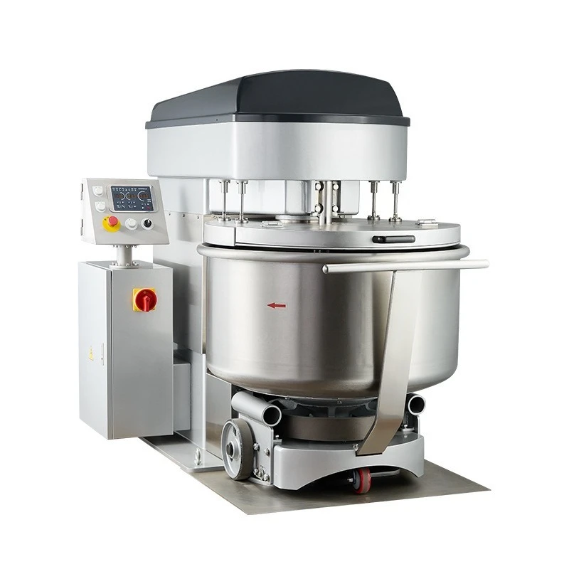 Flour dough off-cylinder mixing machine, automatic and manual switchable