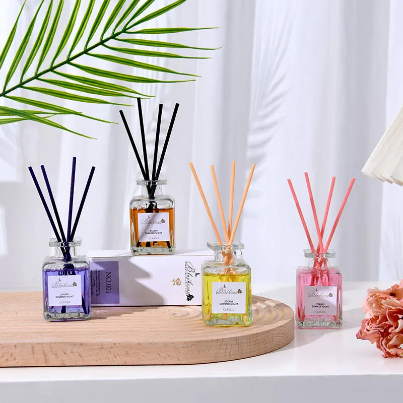 50ml Reed Diffuser Bottle with Essential Oil Lavender Osmanthus Peach Diffuser Sets Hotel Home Aromatherapy Air Fresh Fragrance