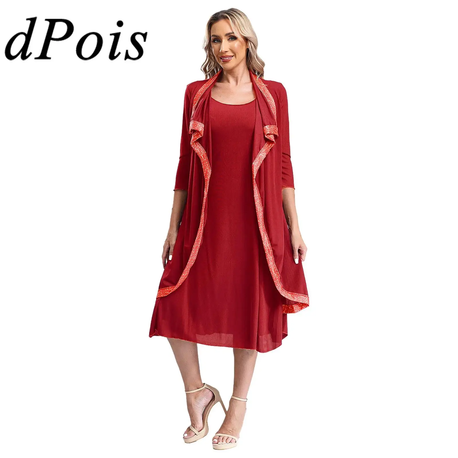 Women's Retro Dress Pageant Wedding Vestidos for Daily Wear Formal Occasion Evening Party Prom Gown Long Sleeve Loose Dress