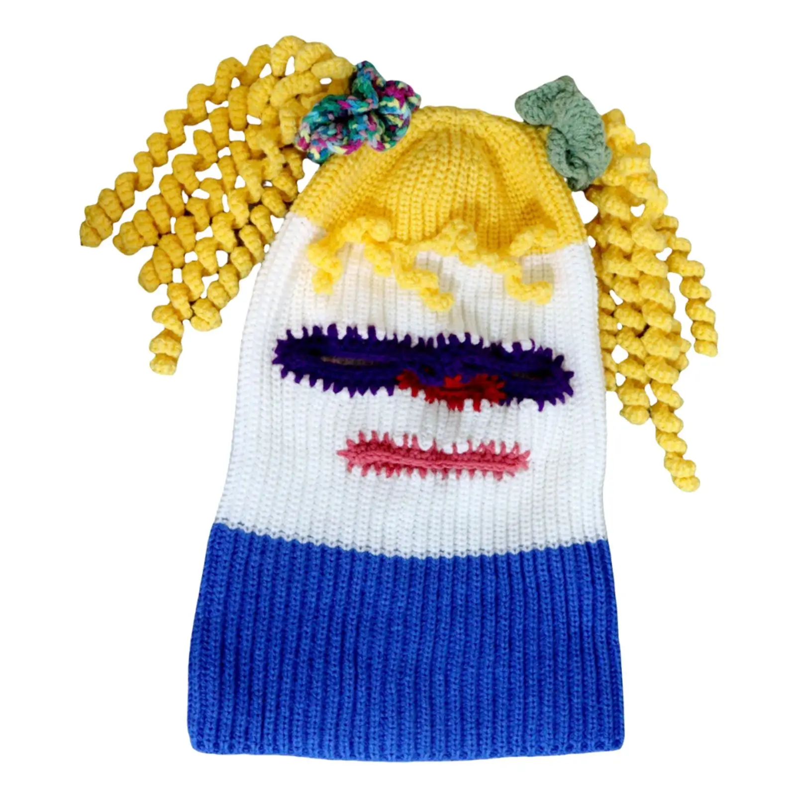 Halloween-Strickmütze, gehäkelte Clown-Mütze für Neujahr, Partygeschenke, Wandern