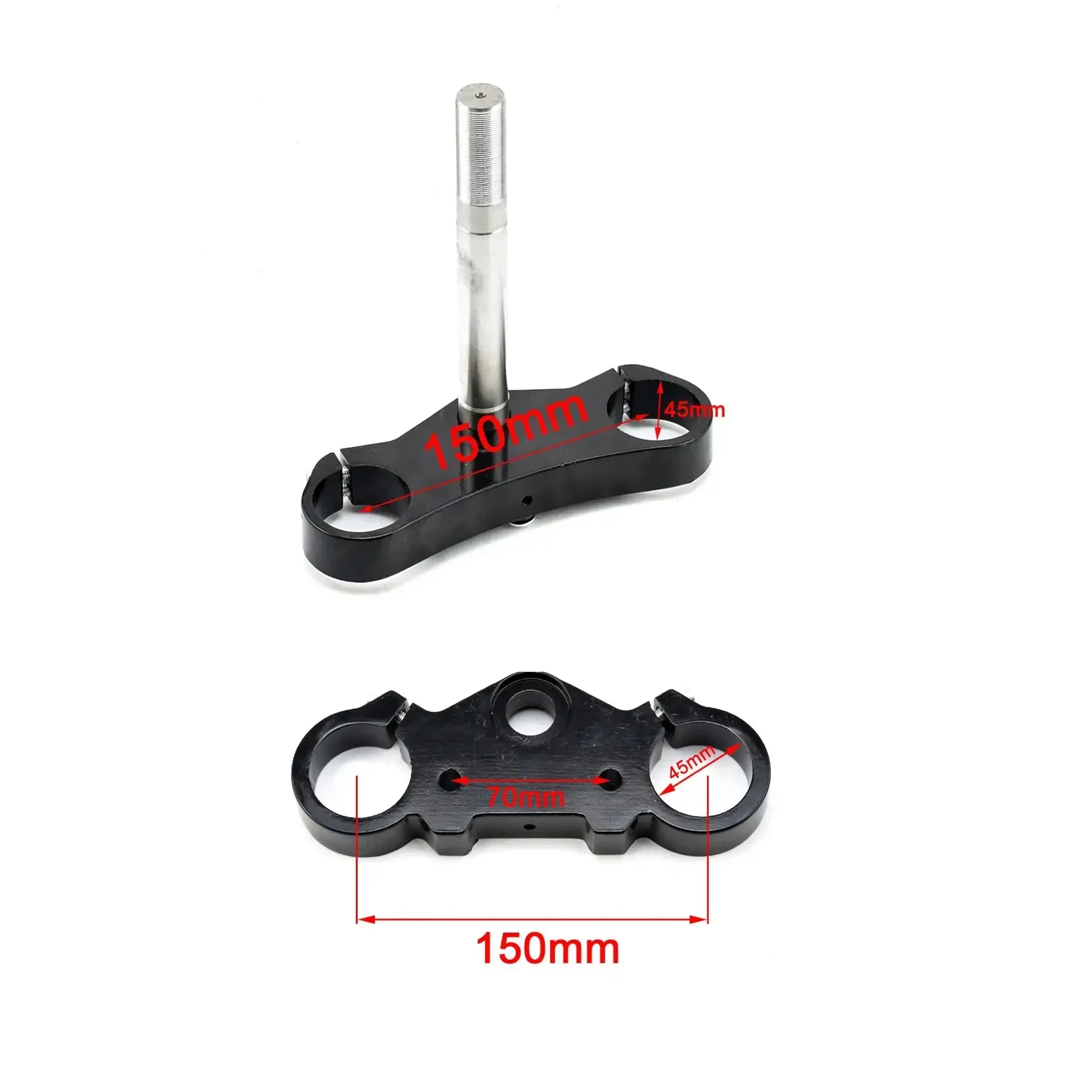 45mm e 45mm 205L Piastra inferiore superiore Manubrio triplo albero Barra sterzo Riser per forcella anteriore 22mm manubrio dirt pit bike parti