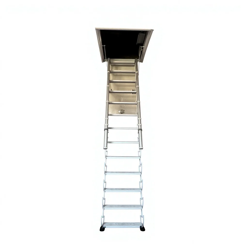 Chinese-style composite telescopic loft invisible multi-functional, indoor villa ladder easy folding staircase lift