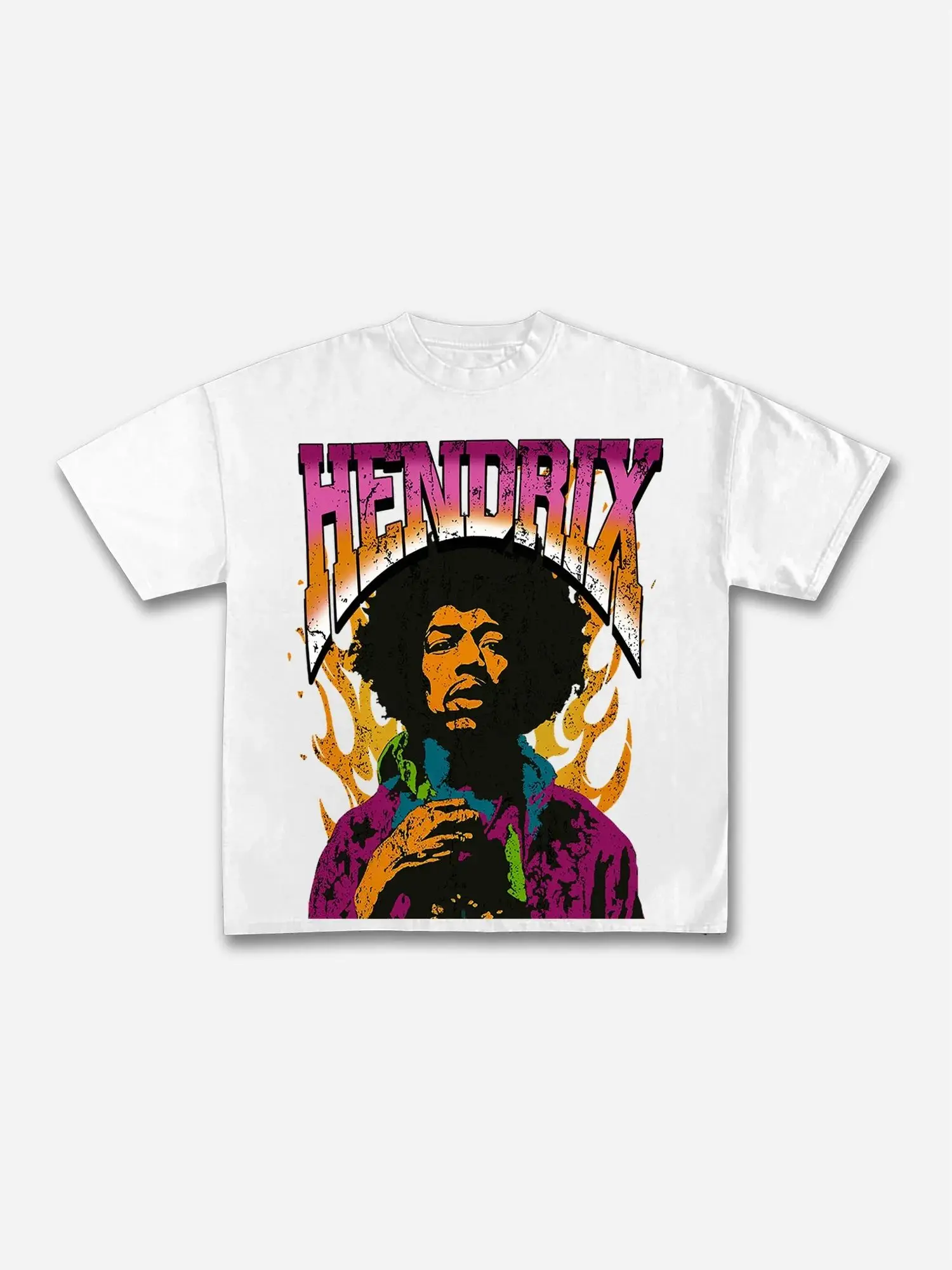 Vintage Y2K West Coast Style Tops Jimi Hendrix Hip Hop Print Cotton T Shirts  Fashion Oversized Tshirt Casual Loose Streetwear