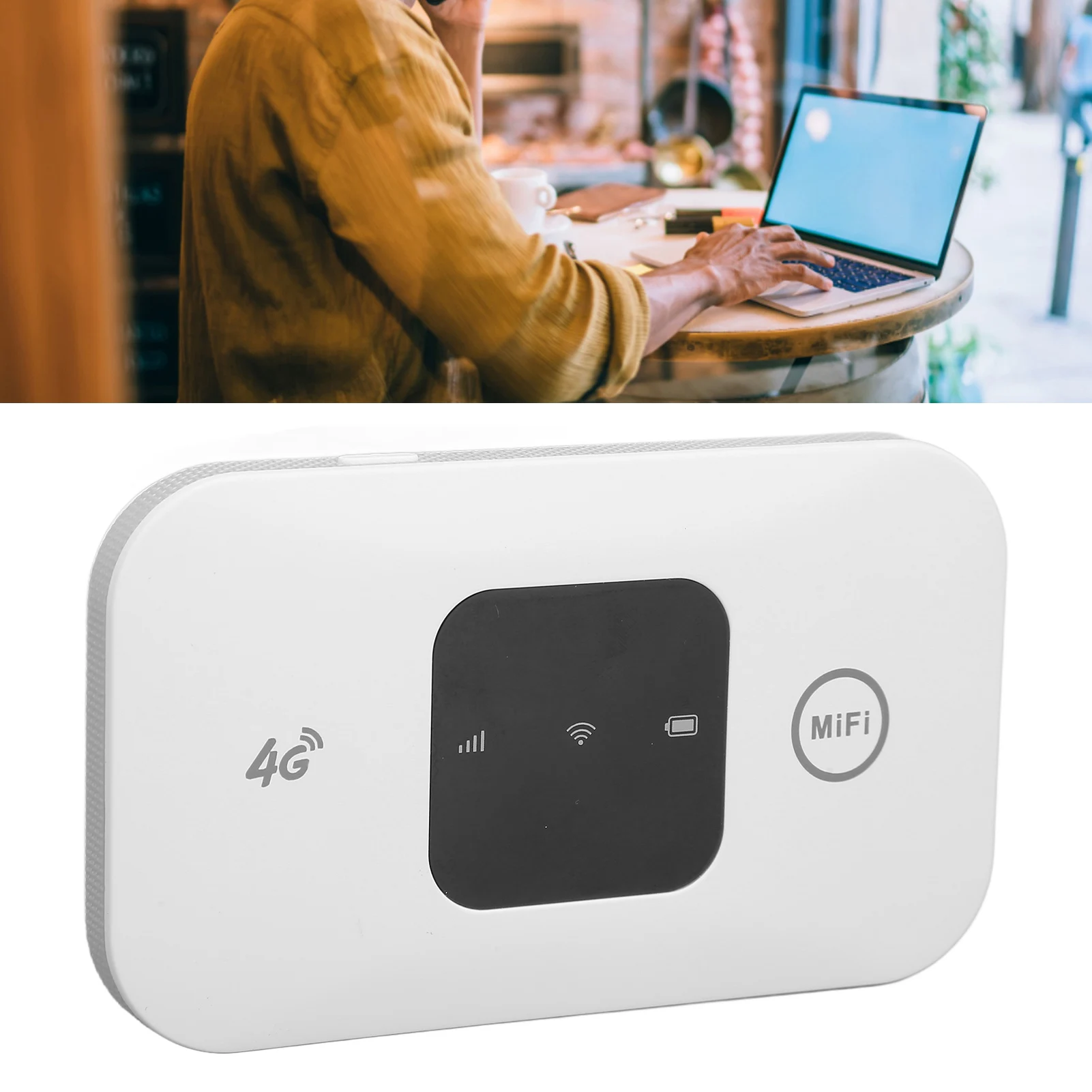 Portable Wifi Device Portable Wifi High Speed White Portable Small 4G Mobile WiFi Hotspot Router for Phone Laptop Desktop Tablet