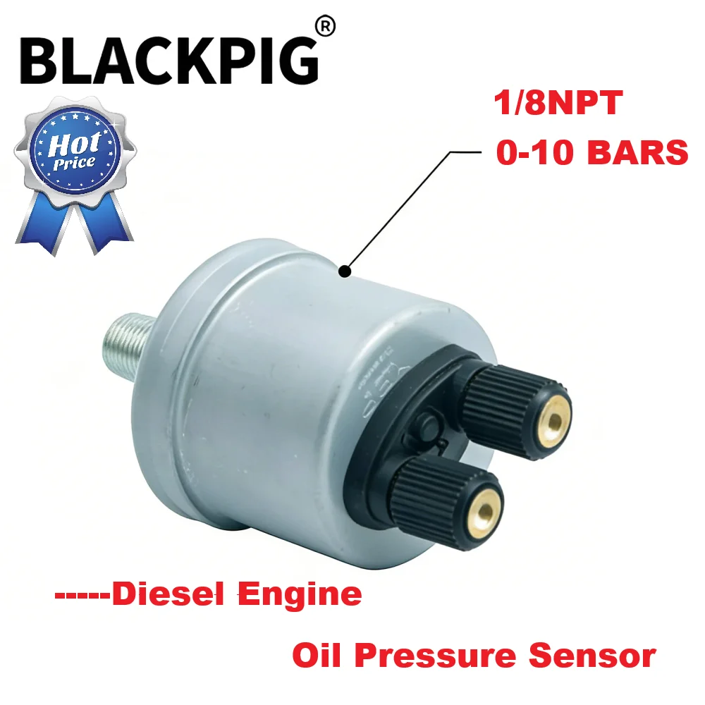 Universal 0-10 Bars 1/8NPT Diesel Engine Oil Pressure Sensor Generator Sensor Switch For Genset Parts 80-240 Ohms Resistance