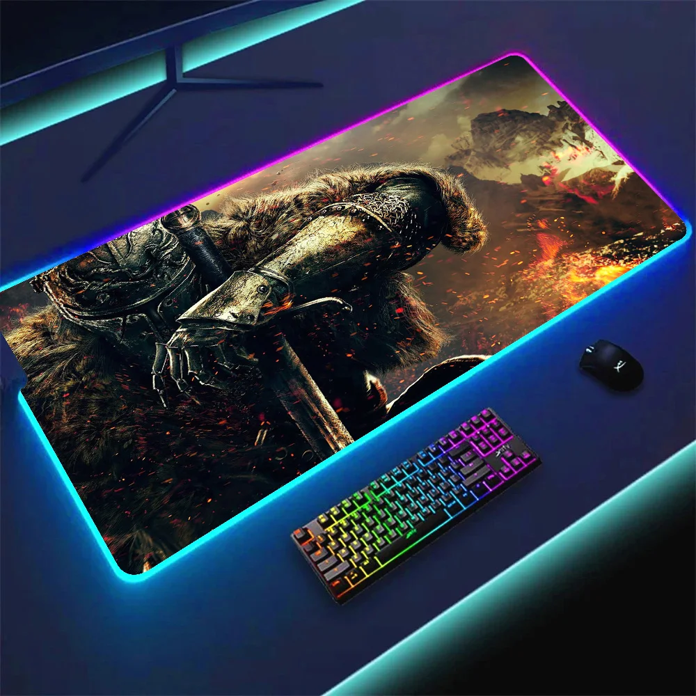 Dark Souls Super RGB Gaming MousePad Mause Pad Anime Carpet Dragon Mouse Mat Gamer Balls Desk mat Large Pc Gamer Accessories LED