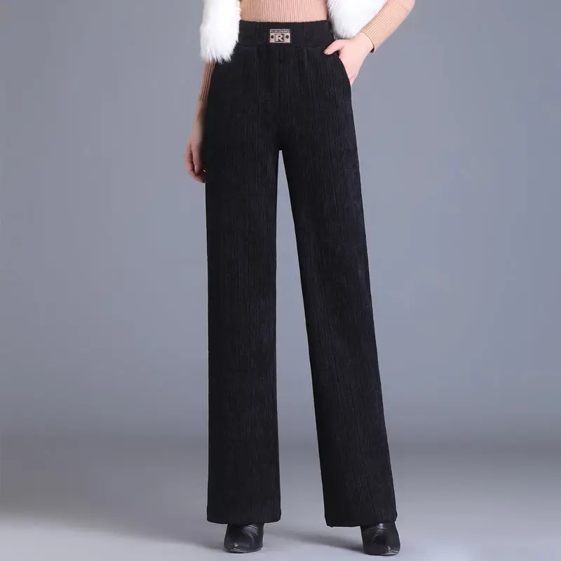 المرأة خمر سروال قصير مستقيم ، النمط الكوري ، ارتفاع الخصر ، واسعة الساق ، المتضخم ، فضفاض ، رسالة طباعة ، الخريف ، الخريف #4