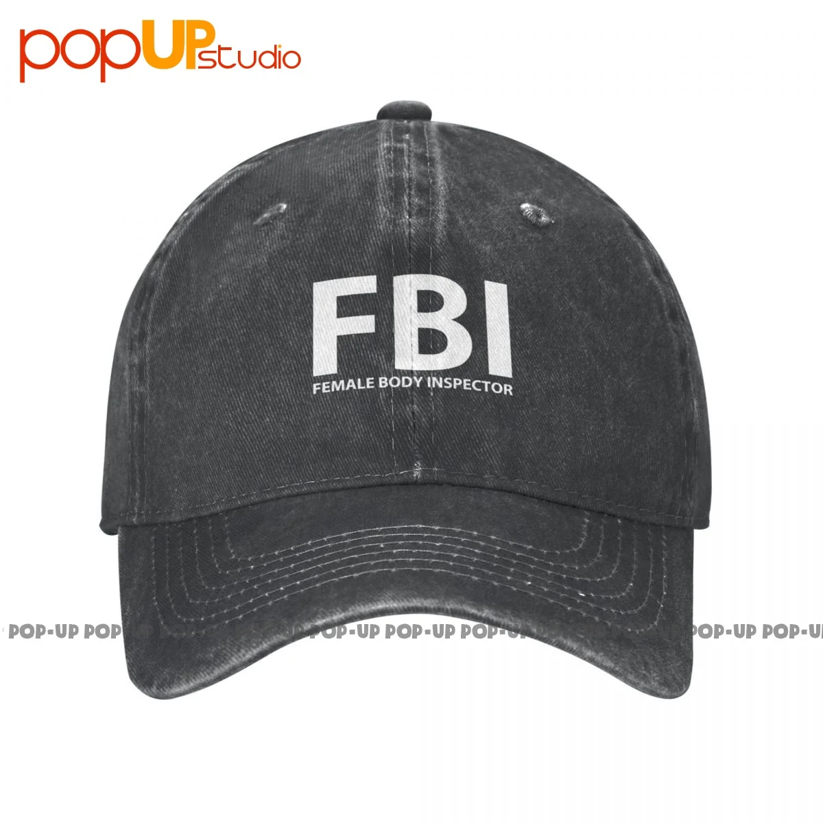 Fbi Female Body Inspector Funny Washed Denim Baseball Cap Trucker Hats Style Hot Deals