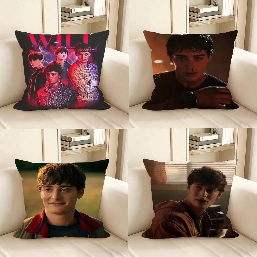 1pc Vintage Will Byers Bootleg Pillow Case Fashion Square Pillowcase Bedroom Sofa Room Ins Decoration Leisure