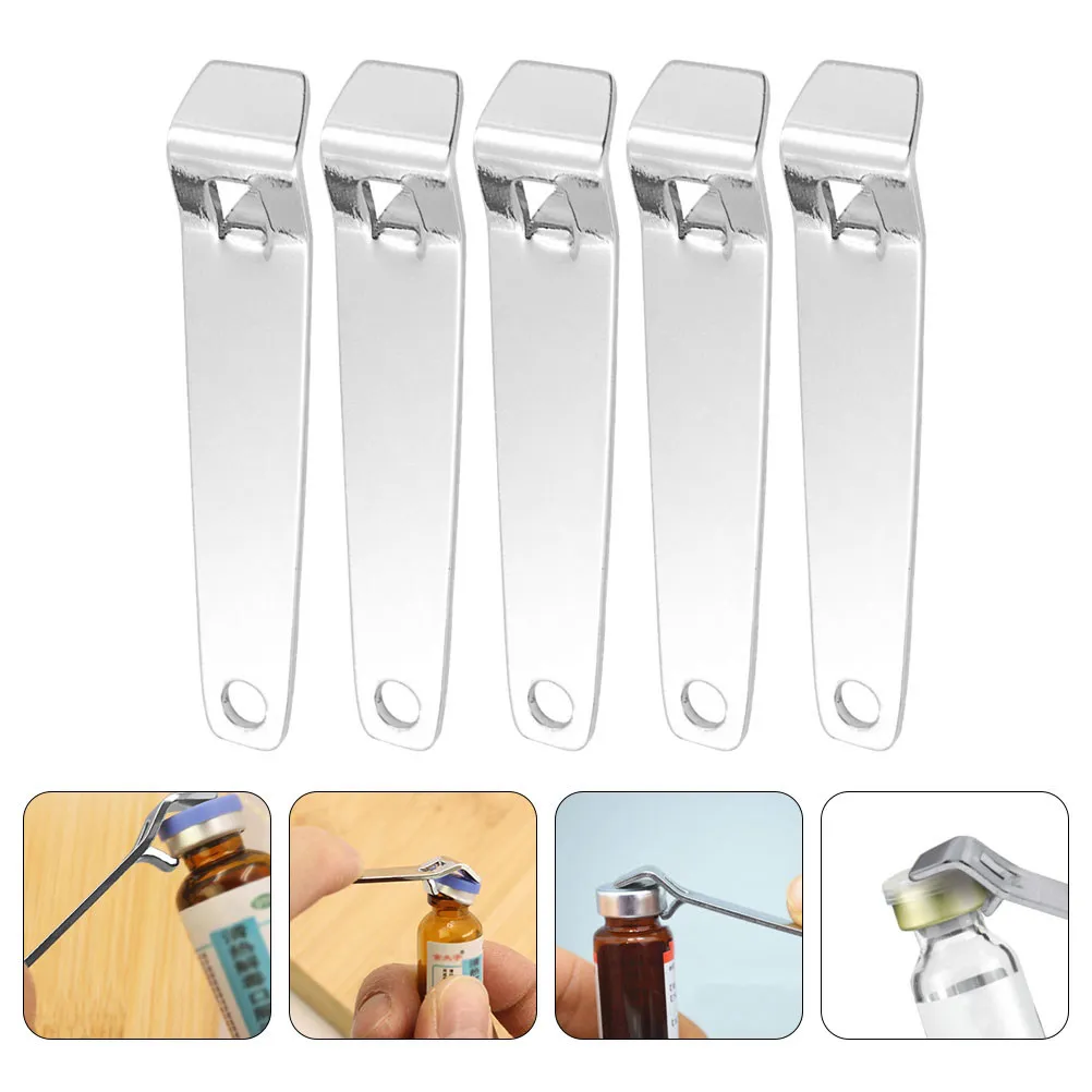 10Pcs Bottle Opener Stainless Steel Mini Vial Opener Oral Solution Bottle Liquid Medicine Ampoule Decapper Kitchen Gadget