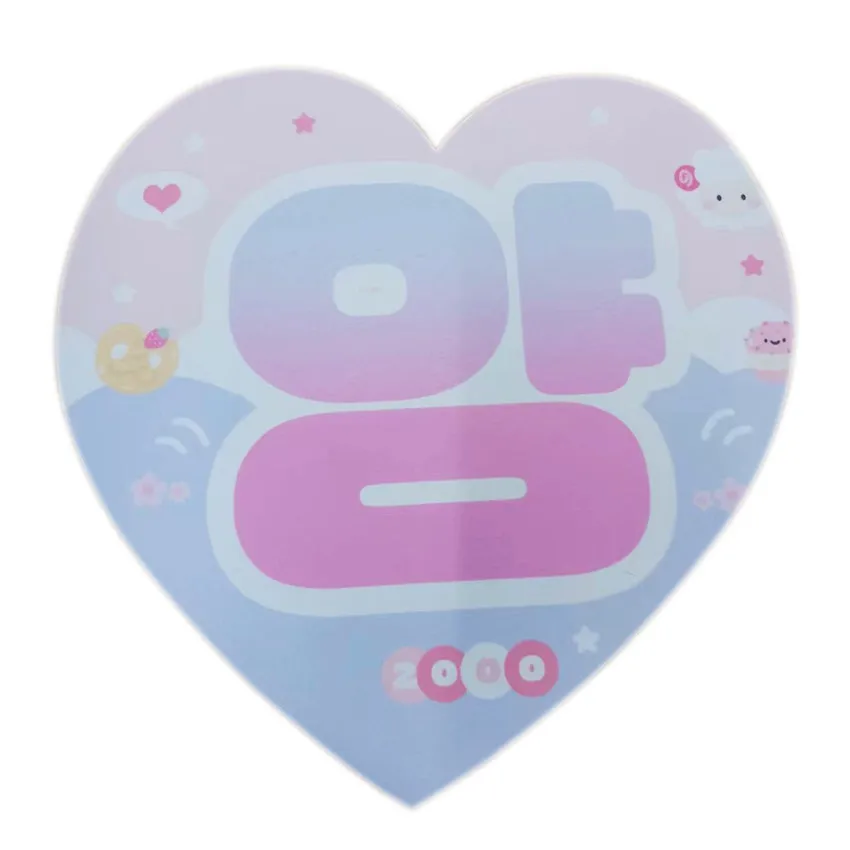 Kpop Loving Heart Shaped Custom Slogans Double Sided Printing Fabric Cheering Textile Hand Banners Reflective Fabric Slogan