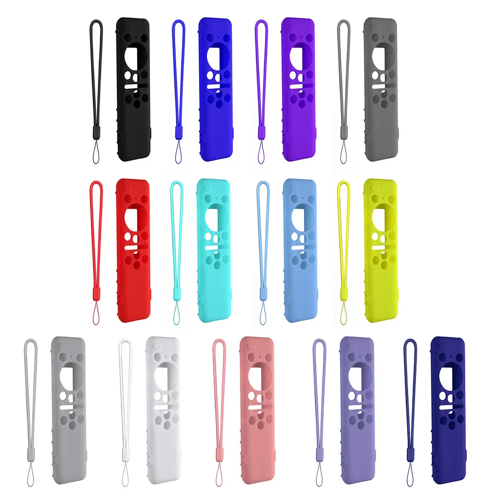 Remote Control Cover Protector Silicone Protective Sleeve with Lanyard Shockproof Anti-Slip for Samsung 8K Neo QLED HDR Smart TV
