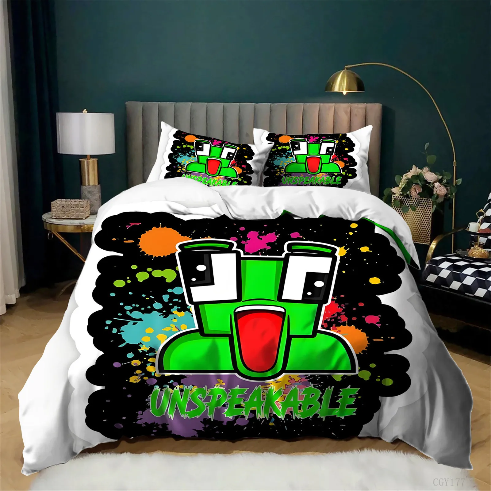 

3 Pieces Duvet Cover Set Comforter Set Ultra Soft Lightweight Unsp-eak-able Quilt Cover All Season Bedding Set