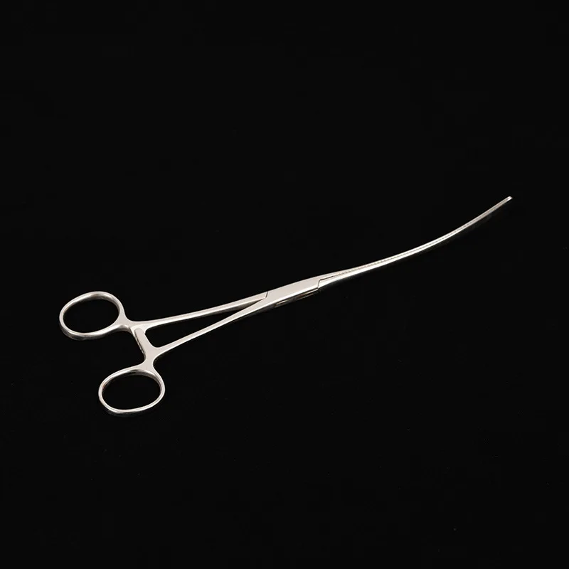 ملقط معوي من الفولاذ المقاوم للصدأ طبي مستقيم منحني الرأس جراحي مستحضرات التجميل جراحة بلاستيكية أداة مساعدة للحيوانات الأليفة ، مرنة #2