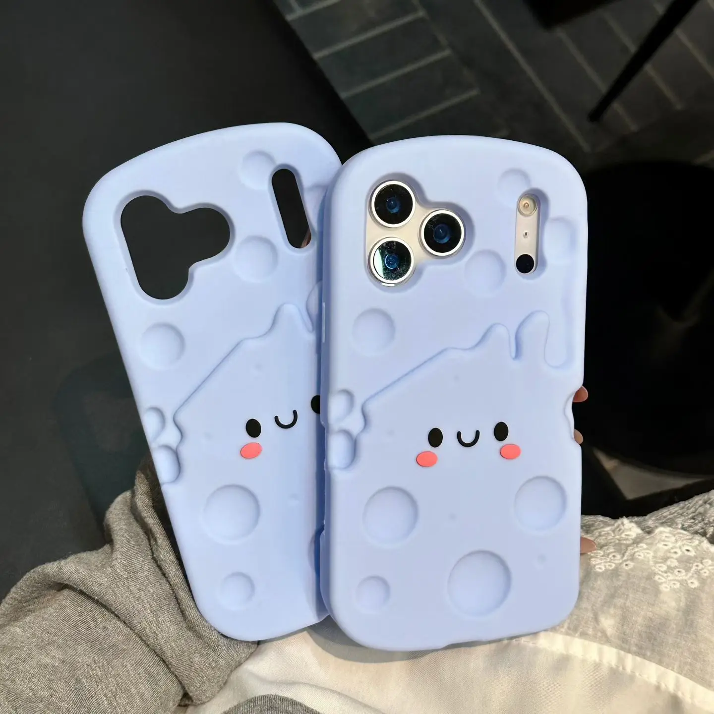 

Funny Cartoon 3D Blue Cheese Phone Case For IPhone 17 17pro 17promax 16 15 14 13 12 Pro Max 14 15 Phone Back Cover﻿﻿ Shell