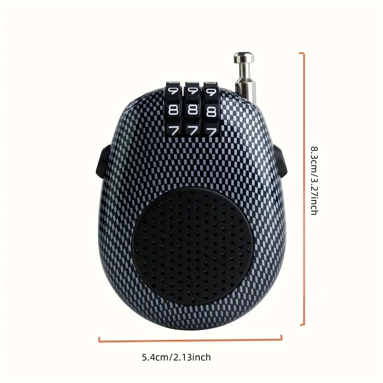 Expandable Steel Combination Lock with ABS Coating Portable Travel Security Lock Travel Anti-Theft Locks Password 3 Digit Code