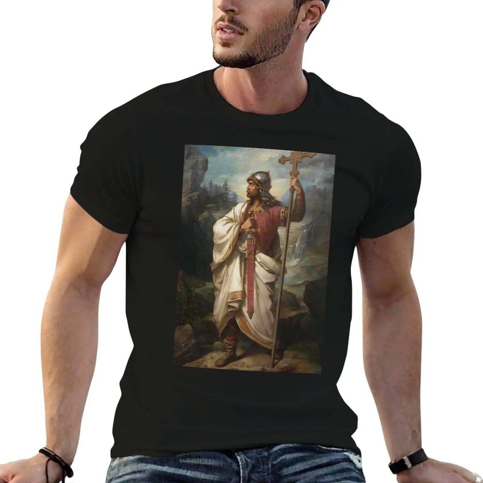 King Pelagius of Asturias (1856) - Luis de Madrazo T-Shirt anime t shirts tees t shirt for men