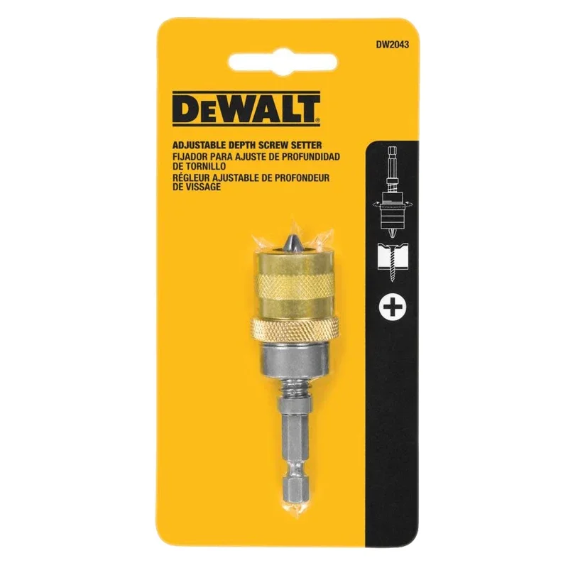 DEWALT DW2043 1/4in Hex Adjustable Screw Depth Setter Screwdepth Setter Power Tool Accessories