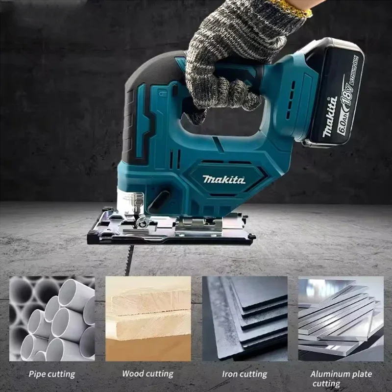 ماكيتا DJV182Z 340 واط فرش بانوراما الكهربائية الرقصة مع شفرة المنشار اللاسلكي برميل مقبض بانوراما المحمولة نجار أداة السلطة