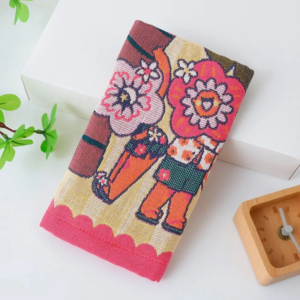 34*40cm Pure Cotton Dish Cloth Decorative Quick Dry Large Hand Towel Floral 4 Layer Cotton Gauze Washcloths for Home Restaurant