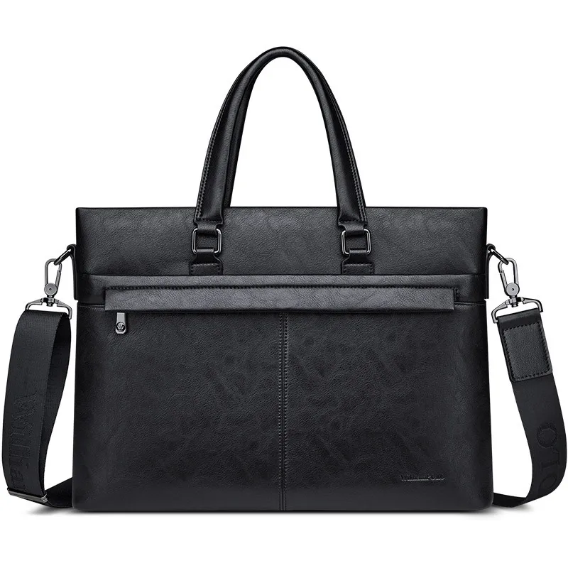 メンズハンドバッグ ビジネスブリーフケース オフィスコンピュータ 大容量 カジュアル ファッション シングルショルダー クロスボディ 高級ブランドバッグ