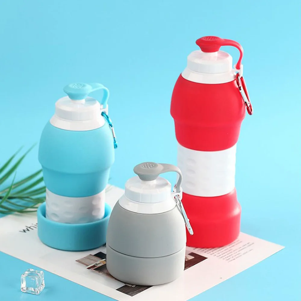 

Low Price Sports Travel Children Bpa Free Silicone Collapsible Foldable Drinking Drinkware Water Bottle