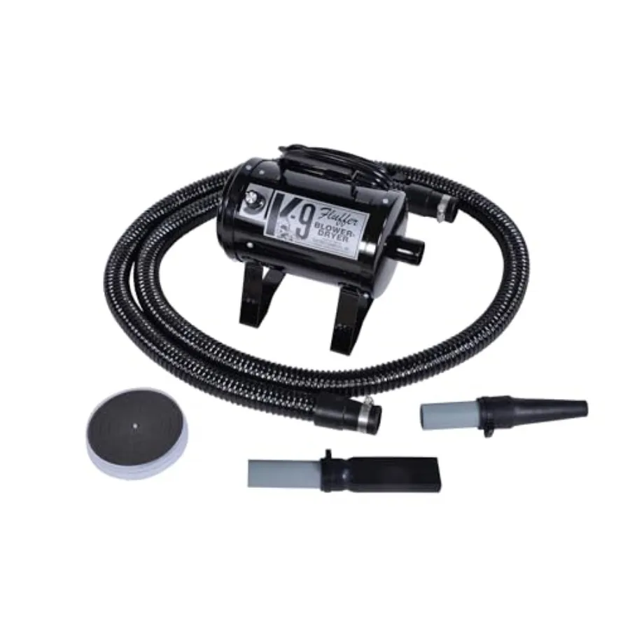 

Мощный портативный фен-воздуходувка K9 Fluffer для собак и других домашних животных, черный