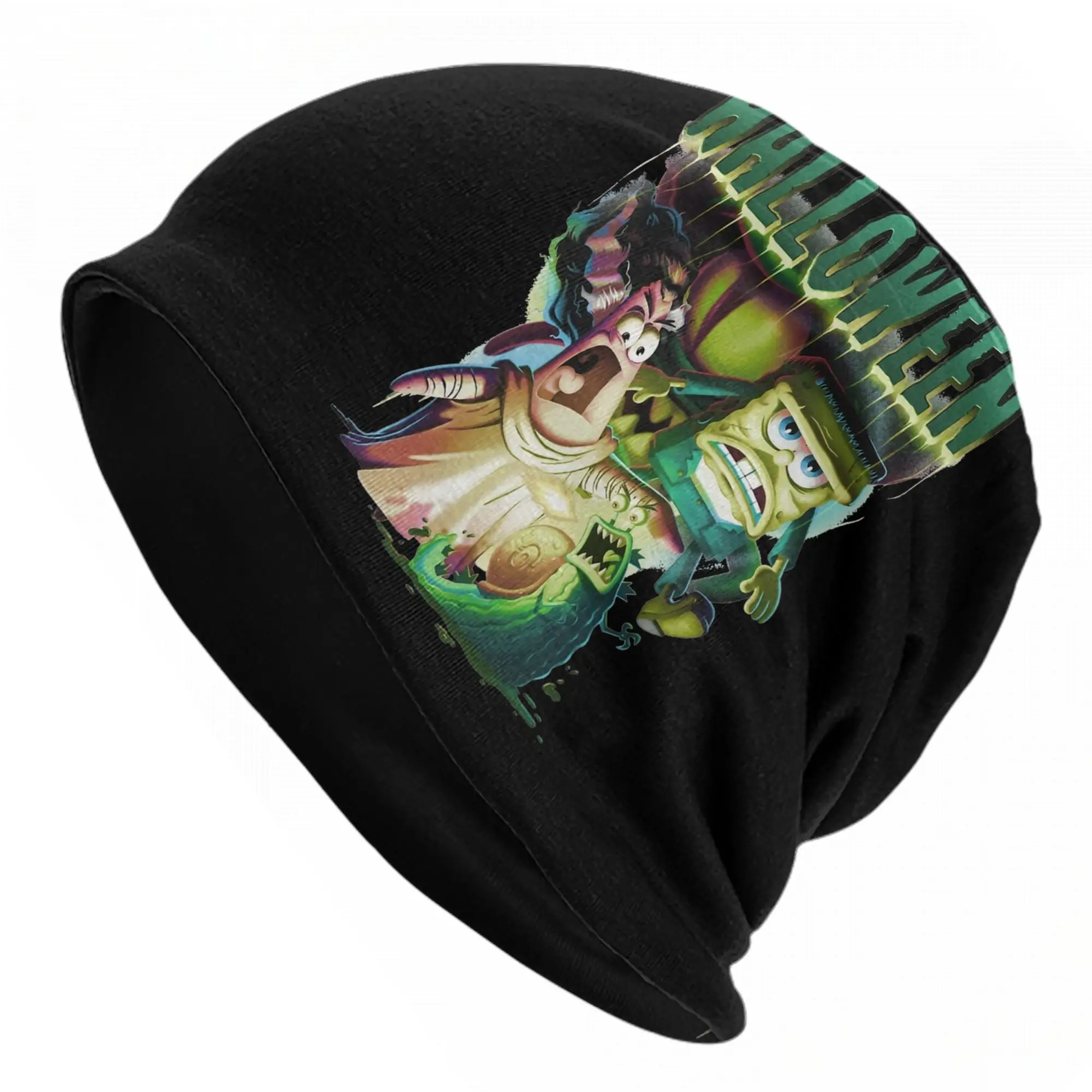 Spongebobed Cap  Vintage Autumn Winter Outdoor Skullies Beanies Hat Spring Warm Dual-use Bonnet Knitted Hat