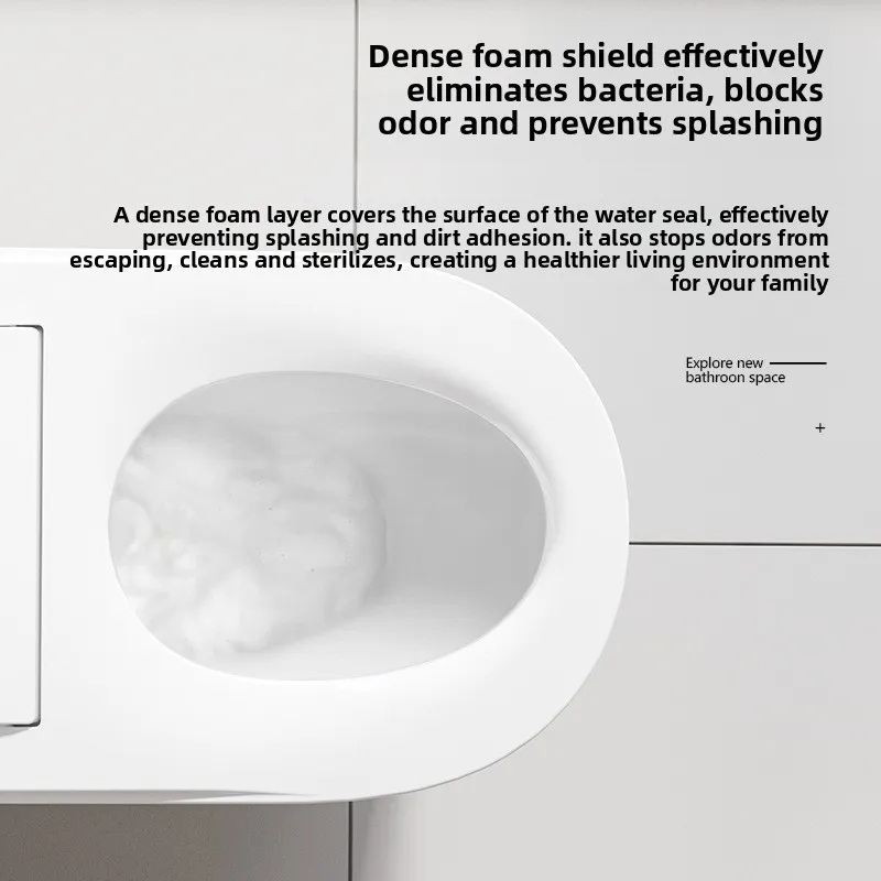 WC Louças Sanitárias Toalete Inteligente Montado na Parede Tanque de Água Embutido Pendurado Toalete de Drenagem na Parede