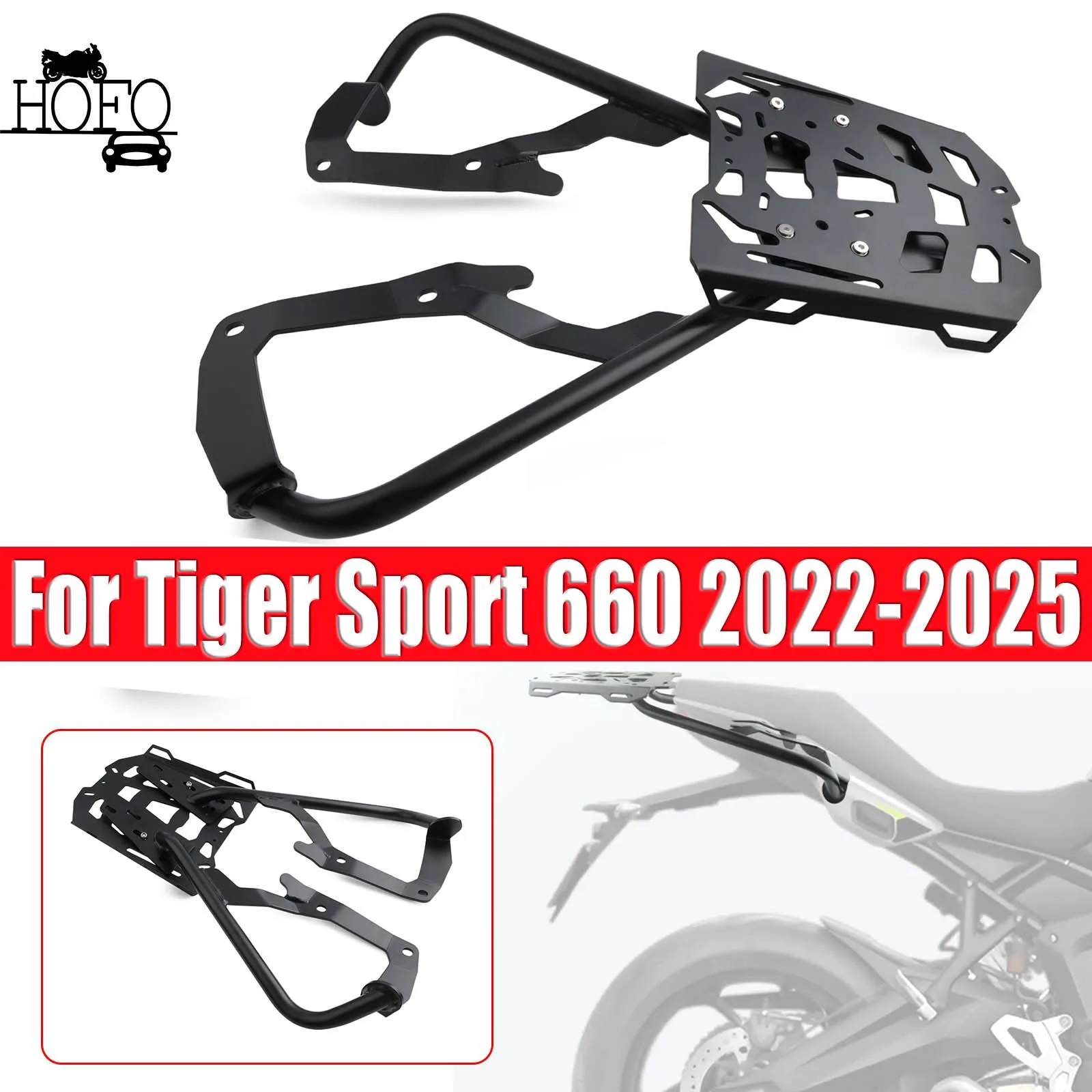 Rear Luggage Rack Cargo Carrier For Tiger Sport 660 2022-2025 Luggage Rack Extension
