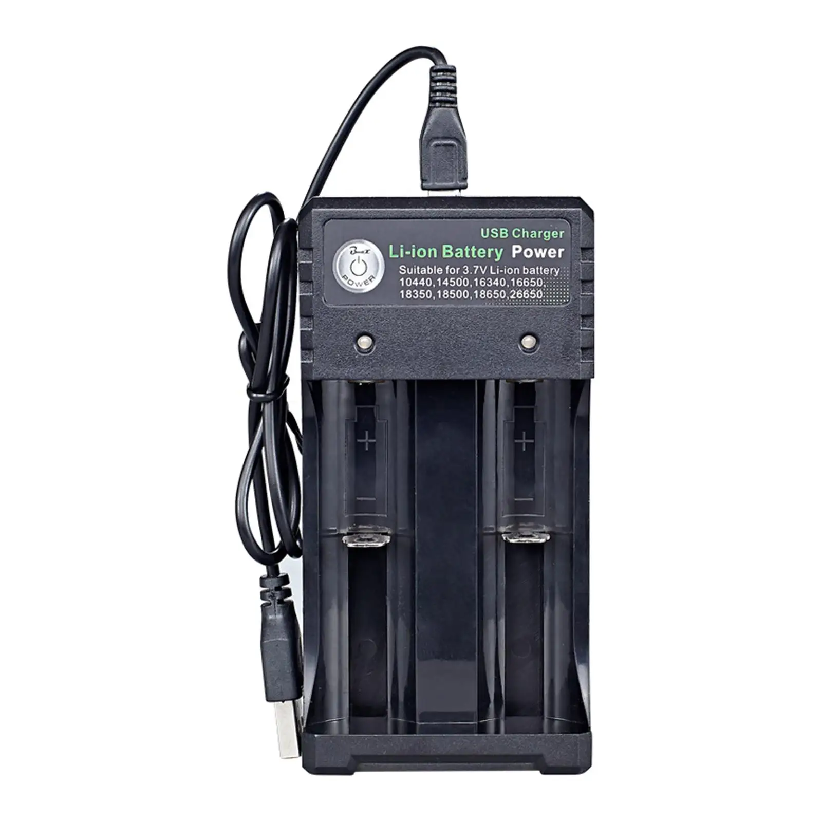 18650 Lithium Battery USB Charger Slot for Rechargeable Batteries