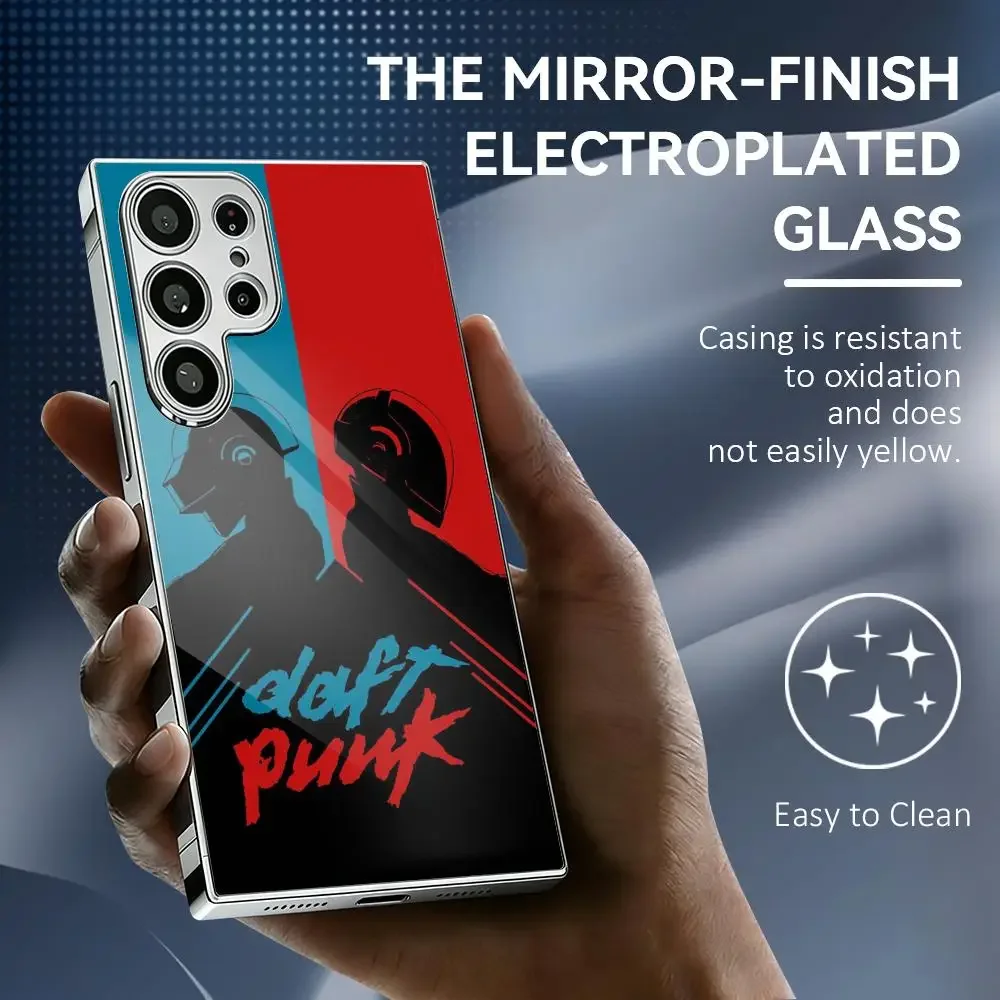 Funda para Teléfono D-Daft P-Punk Duo, para Samsung Galaxy S25 S24 S23 Ultra, Marco Metálico Electrochapado