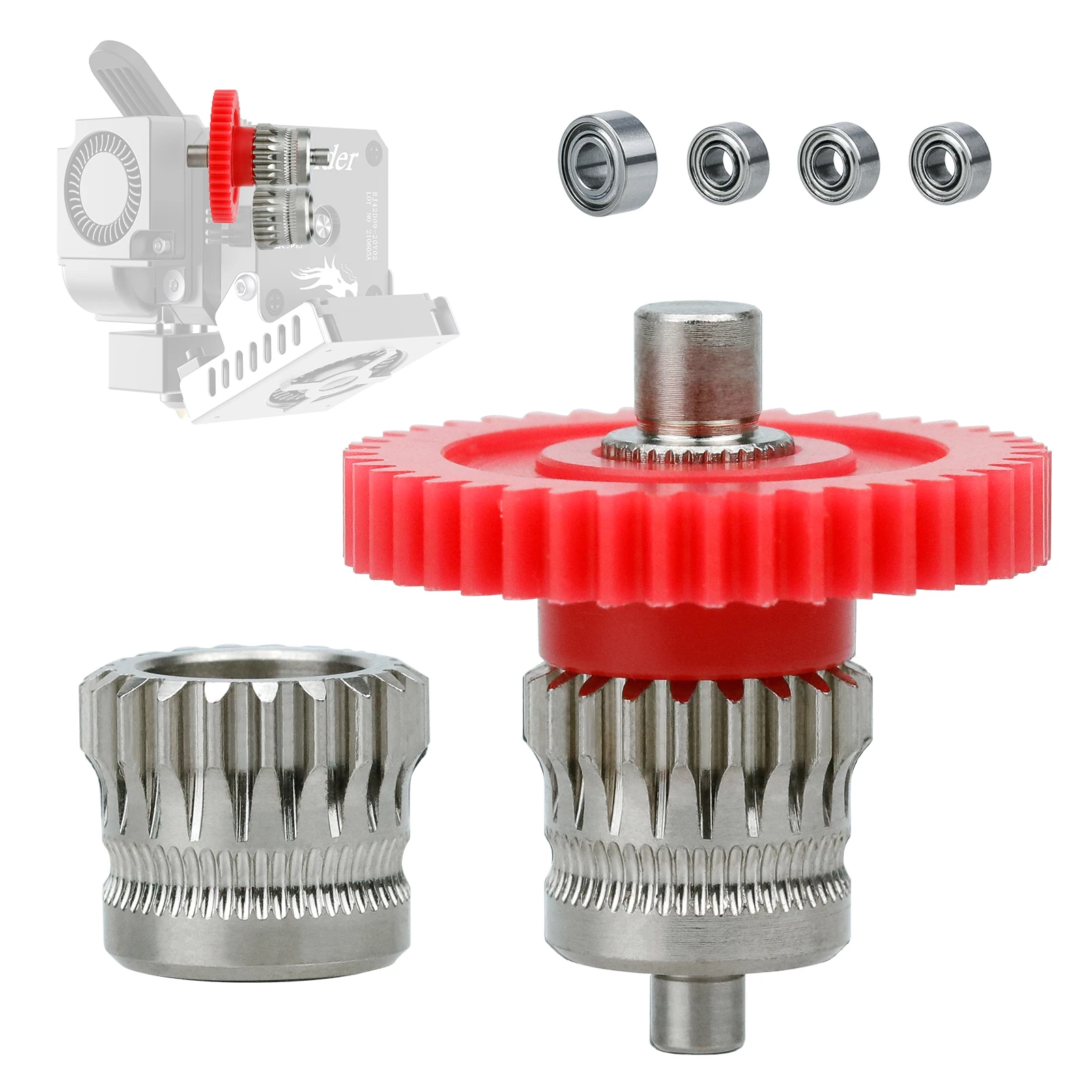 Upgrade-Extruder-Zahnrad für Creality Ender3 S1 V3 SE Ender-5 CR-10 Smart Pro, gehärteter Stahl mit DLC-Beschichtung, 3D-Drucker-Zubehör – Detail 8