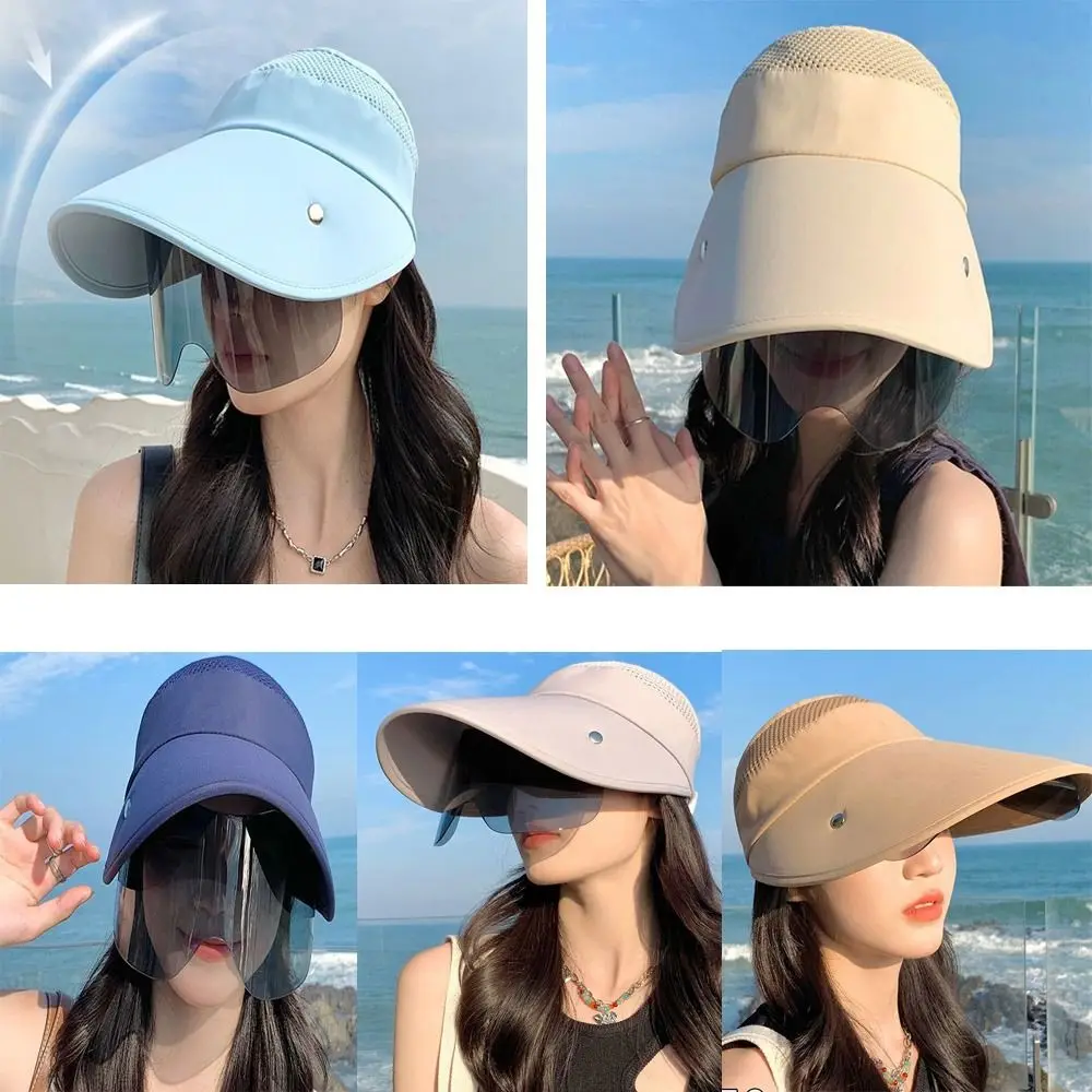 

New Women Lady Girl Visor Cap Fishing Caps Sunglasses Sunscreen Sun Hats Sports Cap Anti-UV Beach Hat Empty Top Hat