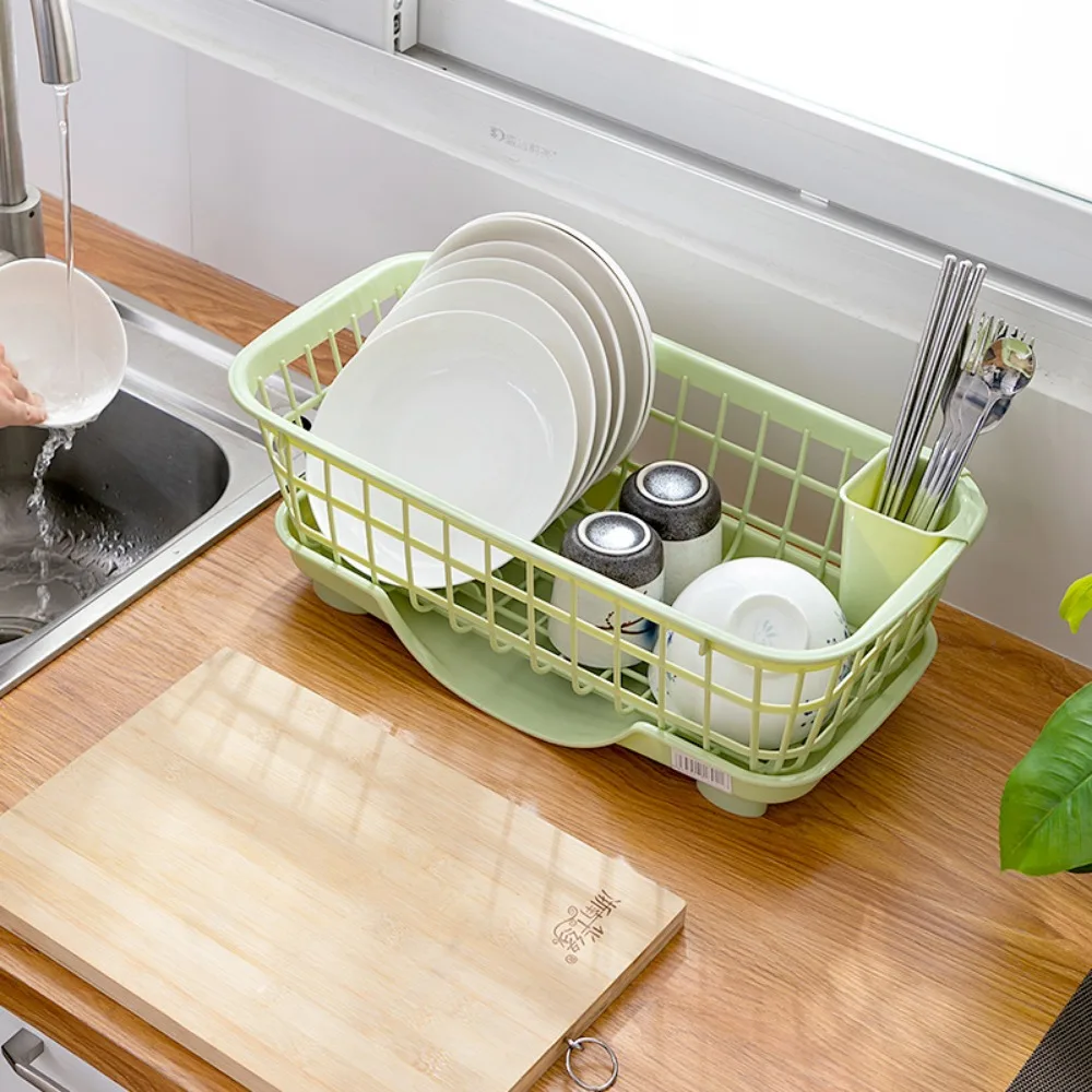 1pc kitchen bowl and plate drain rack, hollow drain, base separation, selected materials, multifunctional storage