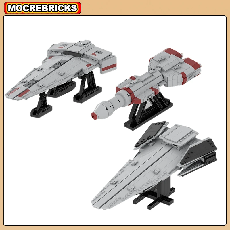 Space Movie Sci-fi Military Ship Raider-Class Corvette Model Building Block Corellian Gunship Collectibles Bricks Toy Kid Gift