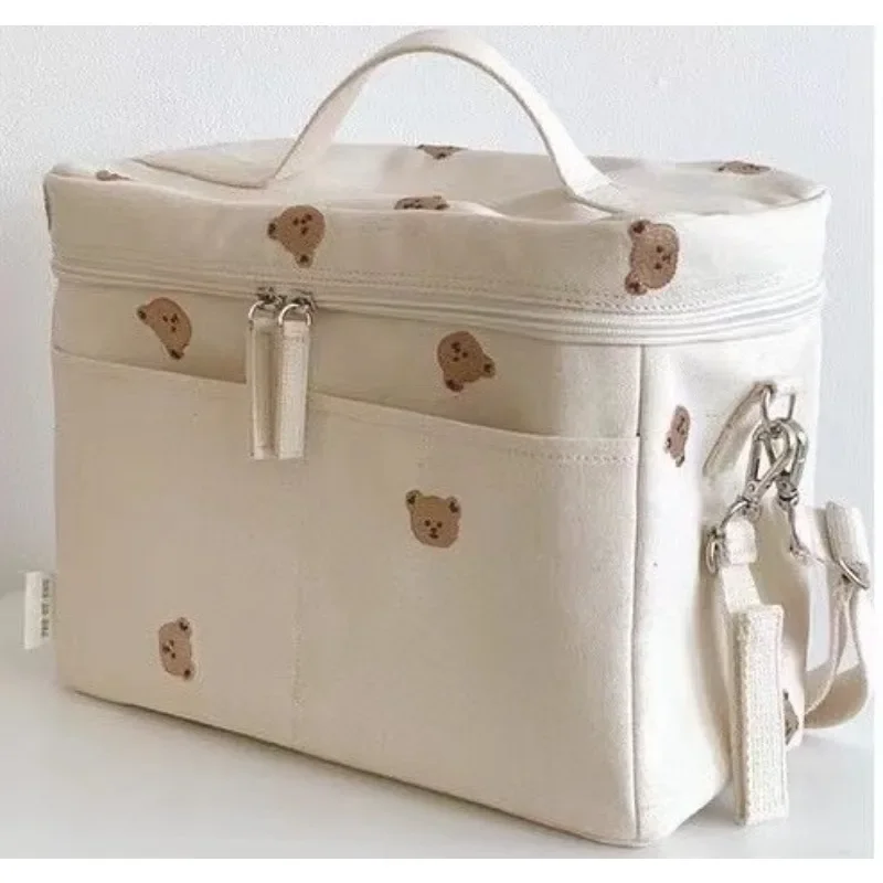 

New Ins Korean Style Children's Teddy Bear Insulation Bag Baby Stroller Storage Bag Mommy Bag Portable Bag