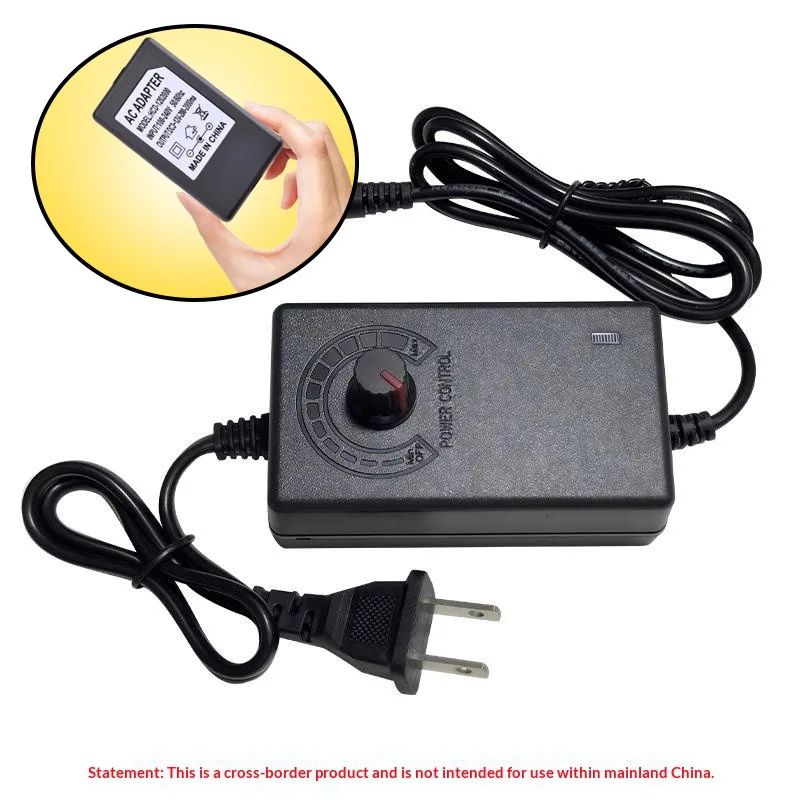 1Pcs US Plug No Display Screen Voltage Regulated Adjustable Power Supply Adapter AC To DC 3V-12V 2A/3-24V 1A Universal Adapter