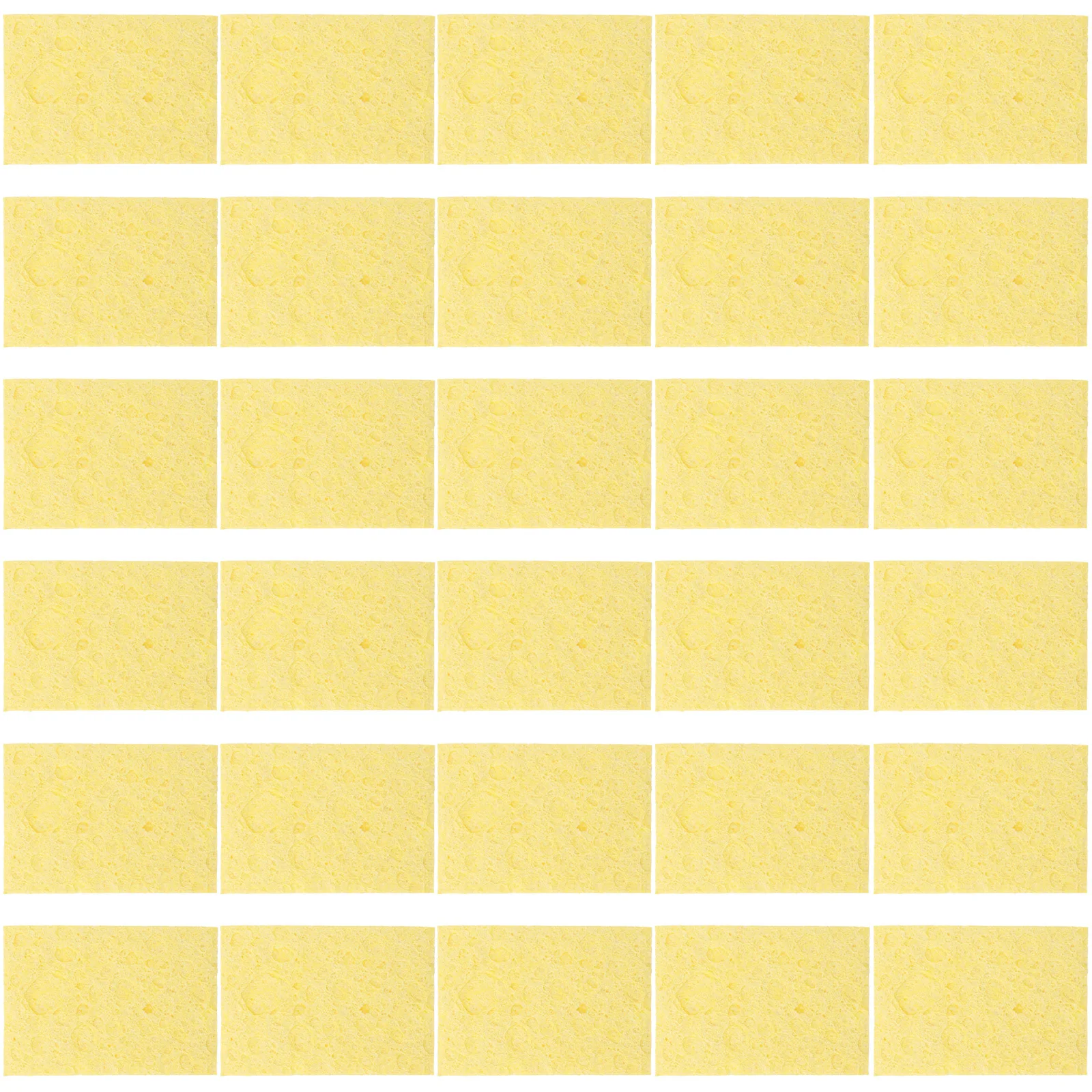 

30Pcs Cleaning Sponge for Solder Iron Head Oxidation Prevention Expanded Water Absorbent Non Odor Soldering Sponge Yellow