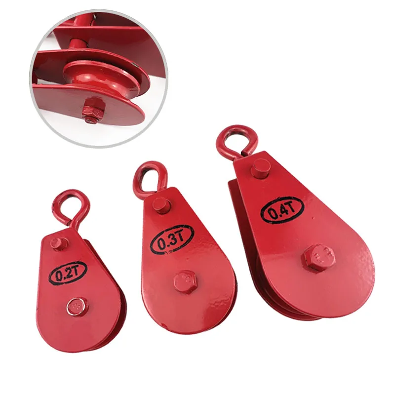 Red lifting miniblock small pulley lifting monoblock directional small pulley