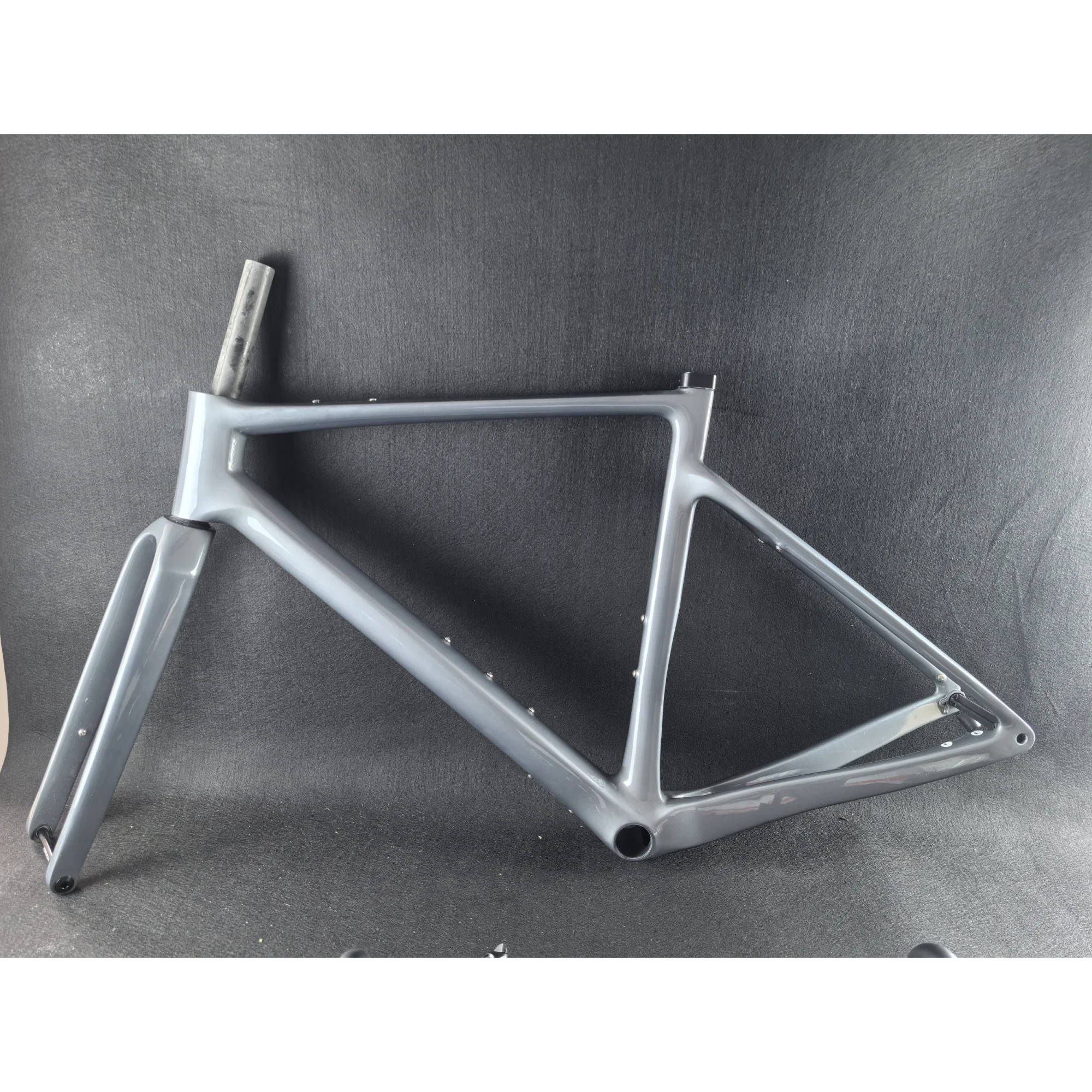 

Рама Addict Gravel из углеродного волокна, рамы для скоростного велосипеда серого цвета T1100 BB86, комплект рамы для гоночного велосипеда с дисковым тормозом + руль, доставка DPD