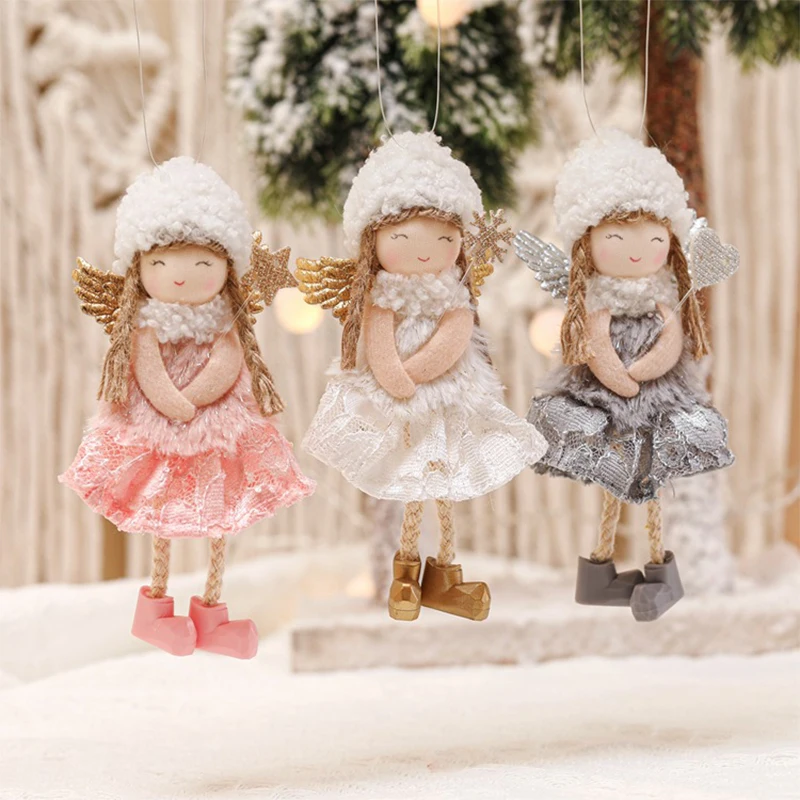 New Year 2024 Christmas Angel Doll Christmas Tree Decoration Cristmas Ornaments Pendants Hanging Natale Navidad 2023 Xmas Gift