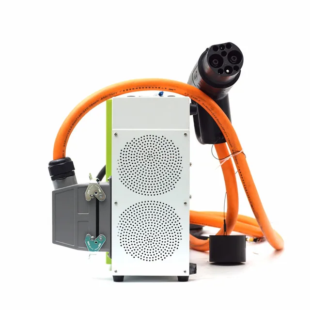 Mobile Ev Car Charger 32A 15kw Portable DC Charger Touch Display with Chademo Ccs Plug