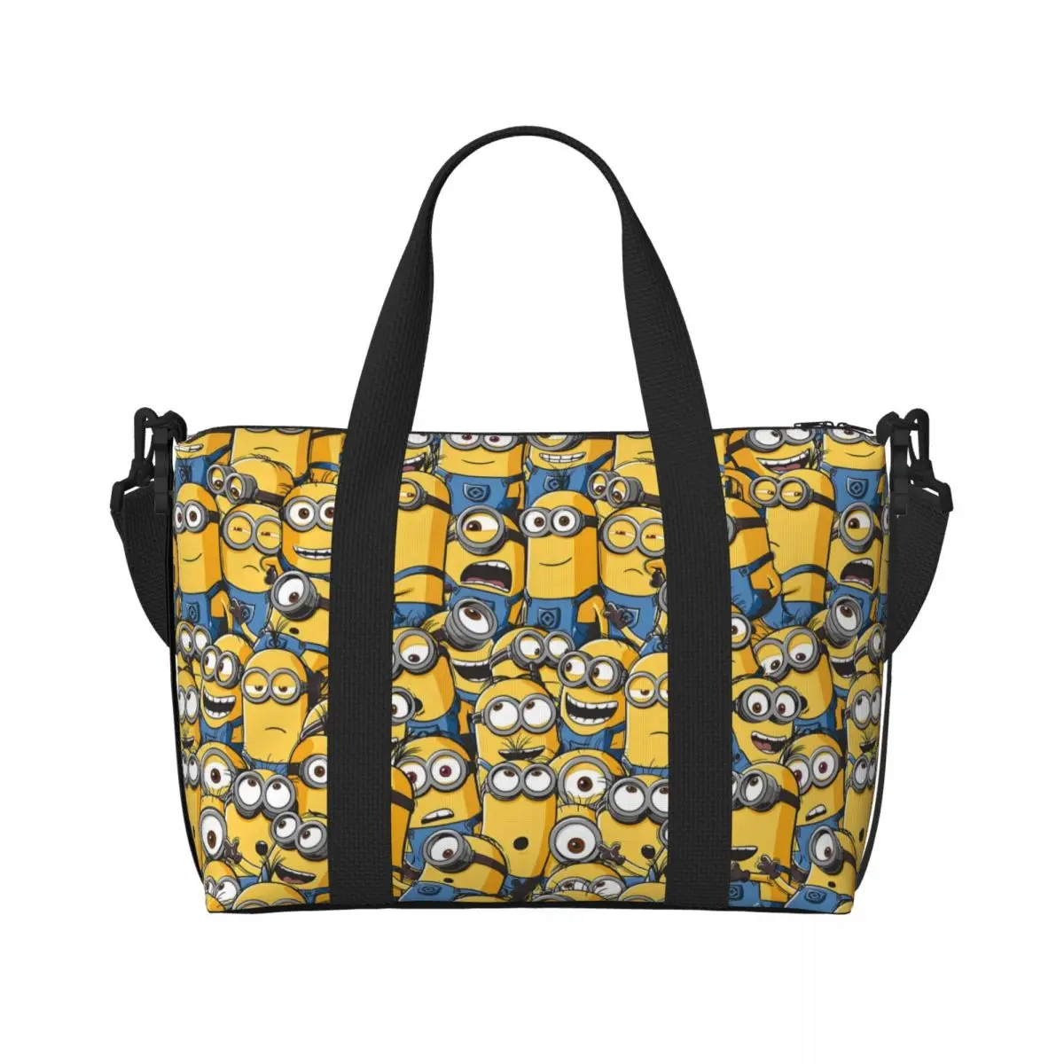 

Custom Large M-Minions Tote Bag Women Animation Shoulder Shopper Beach Gym Travel Bag