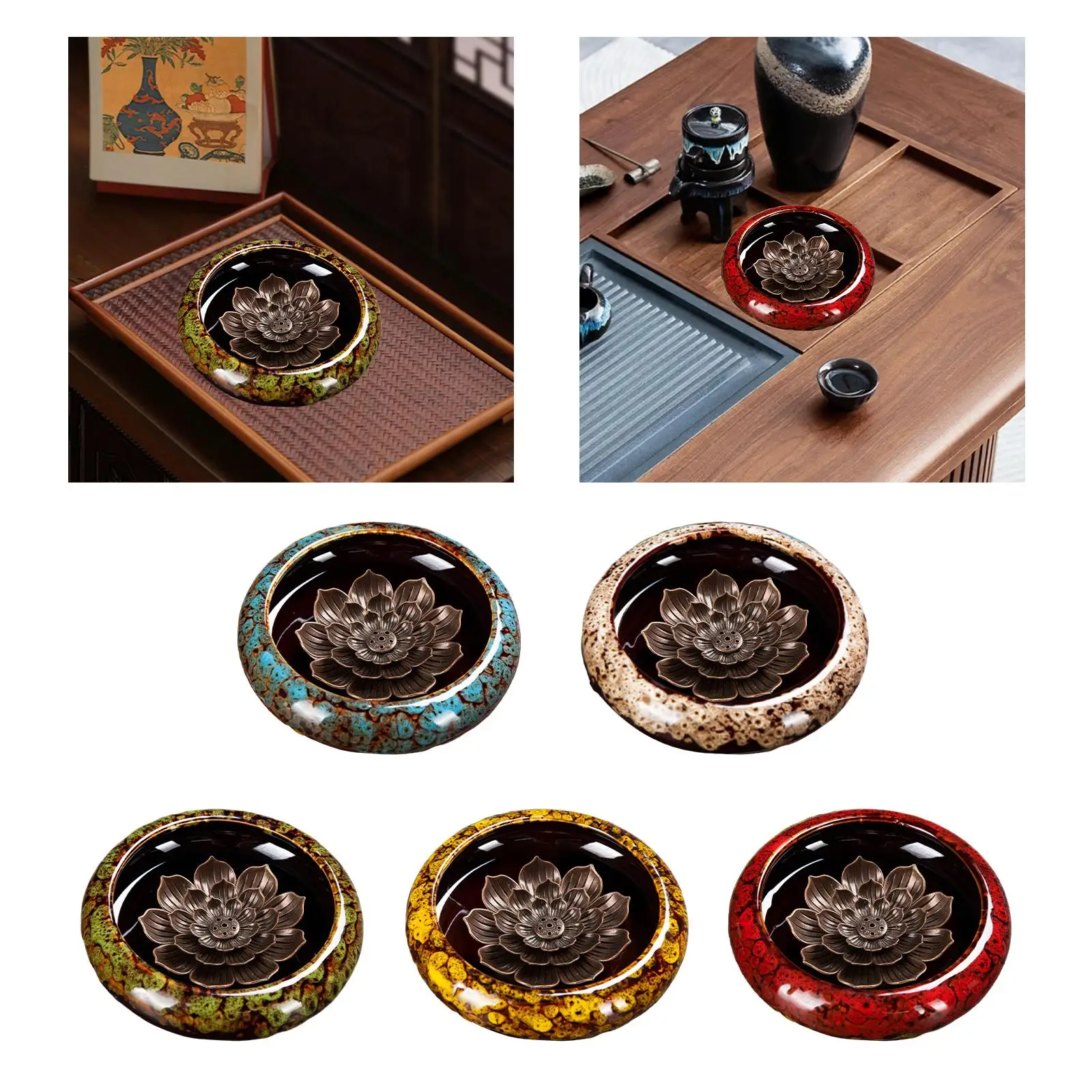 Incense Holder for Sticks Lotus Incense Holder Convenient Ceramic Incense Burner for Sage Cones Frankincense Friends Family
