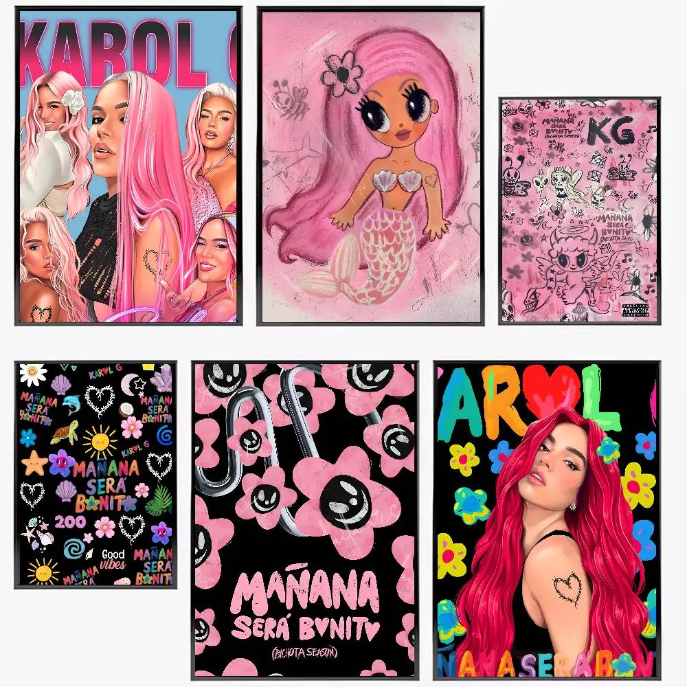 K-Karols G SINGER Posters High Quality Self-adhesive Wall Art Decorations Color Prints Sticky