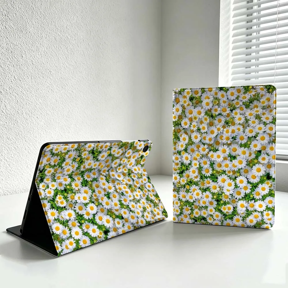 Luxurious Fresh Floral Pattern Cover For Samsung Galaxy Tab S11 S10 S9 S8 S7 S6 A11 A9 A8 Lite FE Plus Soft Inch Tablet Case